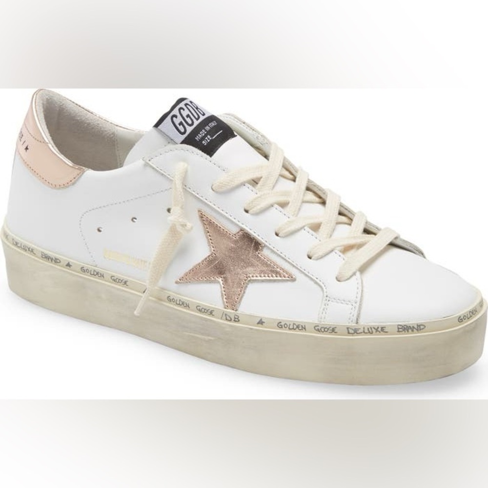 ✨Golden Goose Deluxe Private Edition Rose Gold Platform Sneakers, covers, & box✨